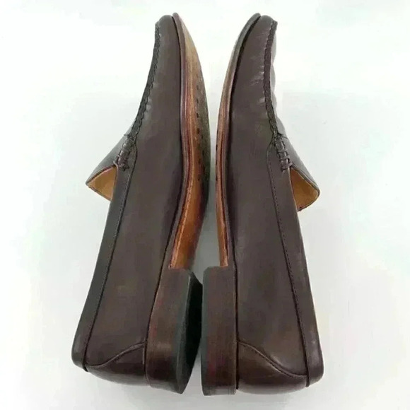 Allen Edmonds Campbell mens loafers size 9.5 D brown leather slip on main image 8